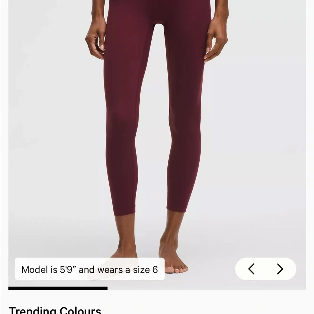 Lululemon / Align High-Rise Pants 25” size 0 Red Merlot